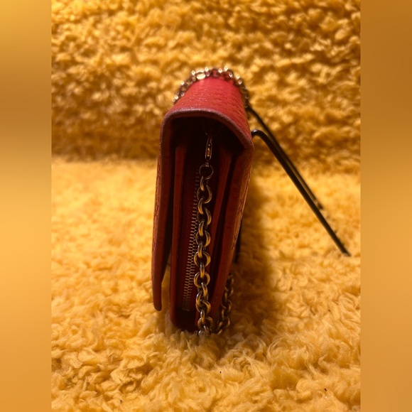 Gucci Guccissima Red Heart Continental Long Wallet w/ Chain - Picture 10 of 16